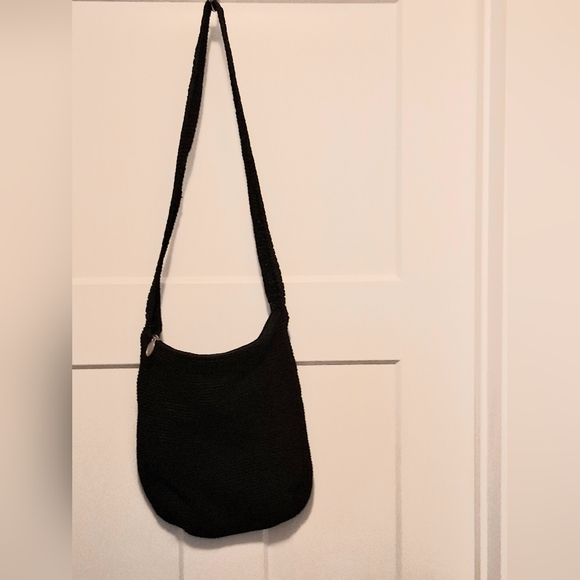 Old Navy Handbags - Crocheted Old Navy Black Shoulder Bag